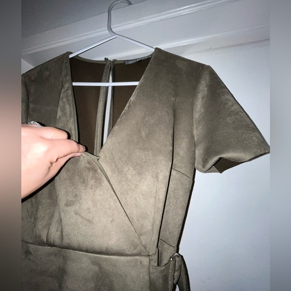 Dynamite Belted Suede Like Dress - Picture 5 of 7